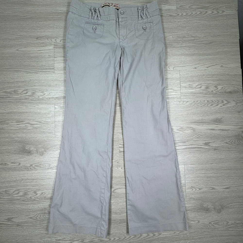 Anthropologie Daughters of the Liberation Women Pants Wide Leg Chino Gray‎ 10